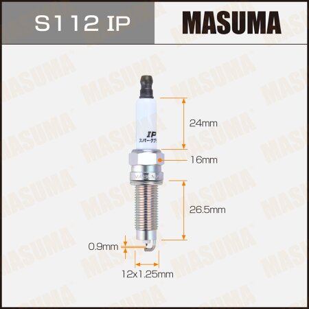 Свеча зажигания иридий+платина ILZKR7A  Masuma, S112IP