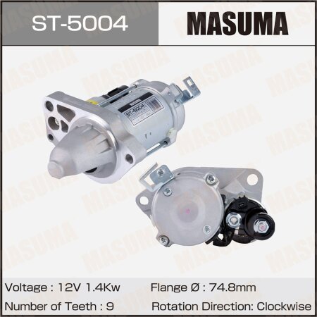 Стартер MASUMA, 12V/1.4KW, ST-5004