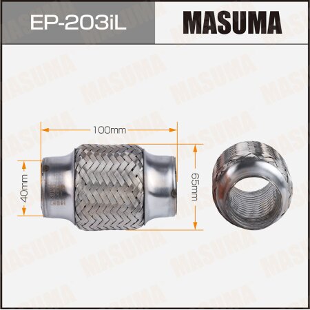 Гофра глушителя Masuma InterLock 40x100 усиленная, EP-203iL