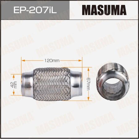 Гофра глушителя Masuma InterLock 42x120 усиленная, EP-207iL