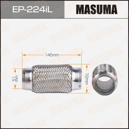 Гофра глушителя Masuma InterLock 51x145 усиленная, EP-224iL