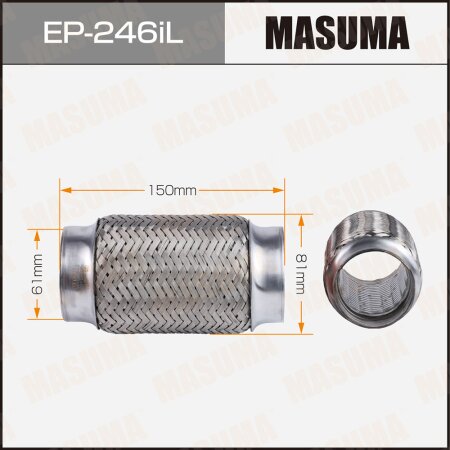 Гофра глушителя Masuma InterLock 61x150 усиленная, EP-246iL
