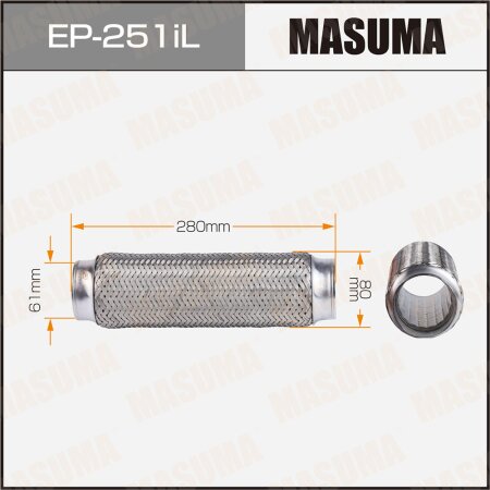 Гофра глушителя Masuma InterLock 61x280 усиленная, EP-251iL