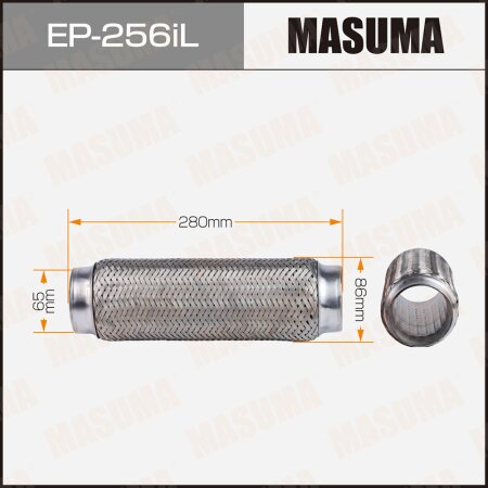 Гофра глушителя Masuma InterLock 65x280 усиленная, EP-256iL