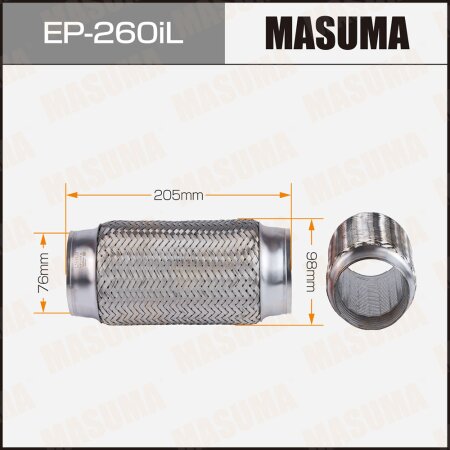 Гофра глушителя Masuma InterLock 76x205 усиленная, EP-260iL