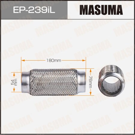 Гофра глушителя Masuma InterLock 54X180 усиленная, EP-239iL