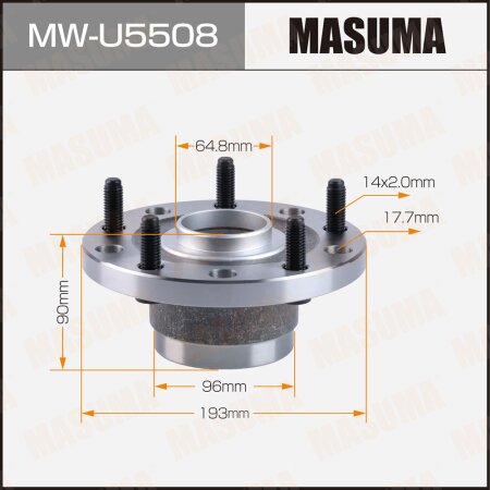 MASUMA MW-U5508, Ступичный узел Masuma. Бренд автозапчастей №1 в России
