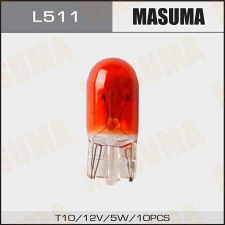 Лампа Masuma WY5W (W2.1x9.5d, T10) 12V 5W ORANGE, L511