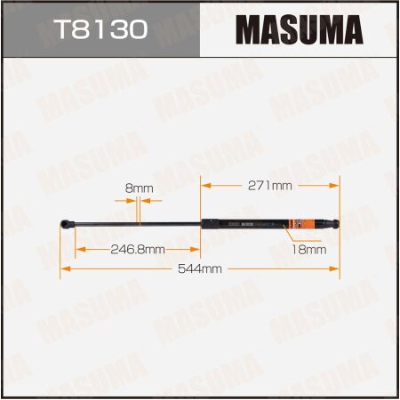 Упор газовый капота MASUMA, T8130