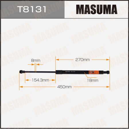 Упор газовый багажника MASUMA, T8131