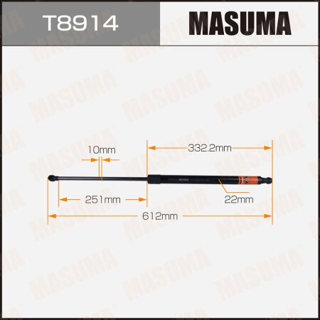 Упор газовый багажника MASUMA, T8914