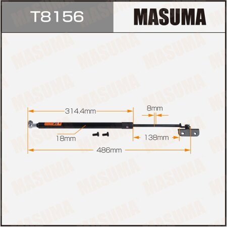 Упор газовый капота MASUMA, T8156