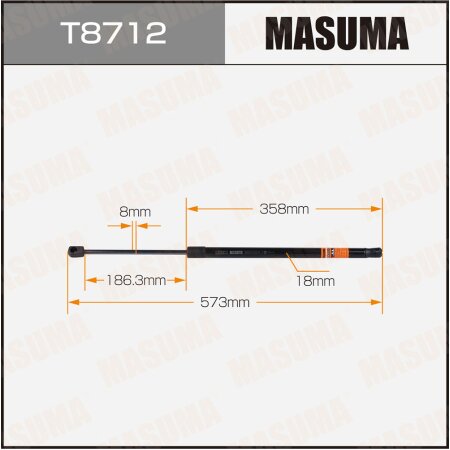 Упор газовый багажника MASUMA, T8712
