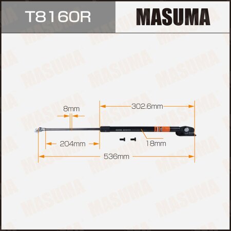 Упор газовый багажника MASUMA, T8160R