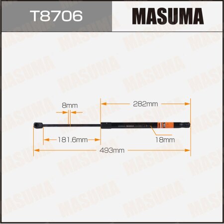 Упор газовый багажника MASUMA, T8706