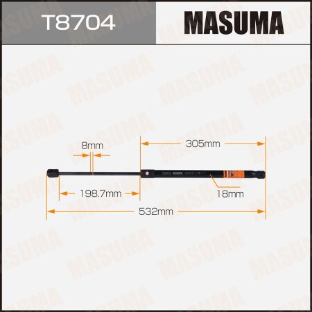 Упор газовый капота MASUMA, T8704