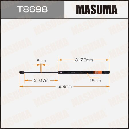 Упор газовый багажника MASUMA, T8698
