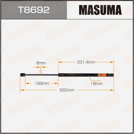 Упор газовый багажника MASUMA, T8692
