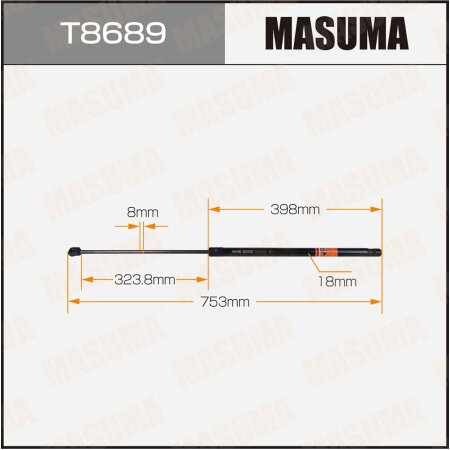 Упор газовый капота MASUMA, T8689