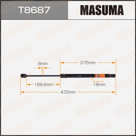 Упор газовый багажника MASUMA, T8687