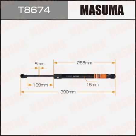 Упор газовый багажника MASUMA, T8674