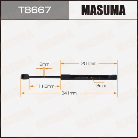 Упор газовый капота MASUMA, T8667