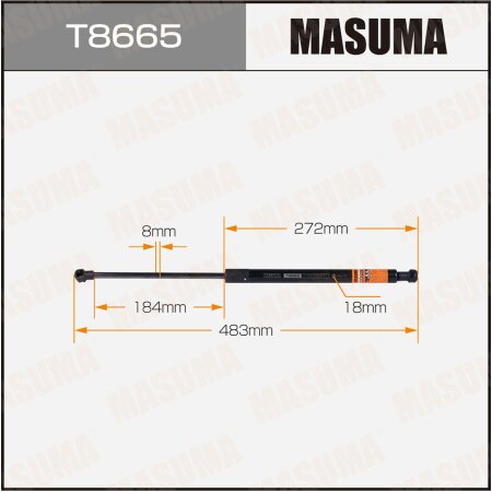 Упор газовый багажника MASUMA, T8665