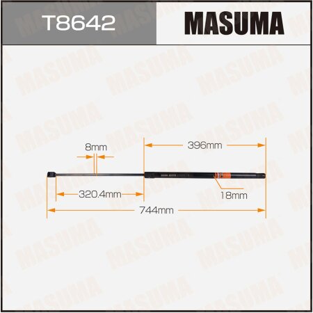Упор газовый капота MASUMA, T8642