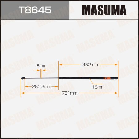 Упор газовый капота MASUMA, T8645