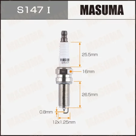 Свеча зажигания иридиeвая LKR6AIX (91603) Masuma, S147I