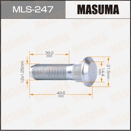 Шпилька колесная M12x1.25(R) Masuma, MLS-247