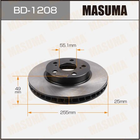 Диск тормозной Masuma, BD-1208