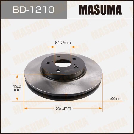 Диск тормозной Masuma, BD-1210