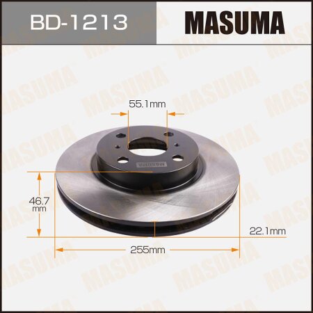 Диск тормозной Masuma, BD-1213