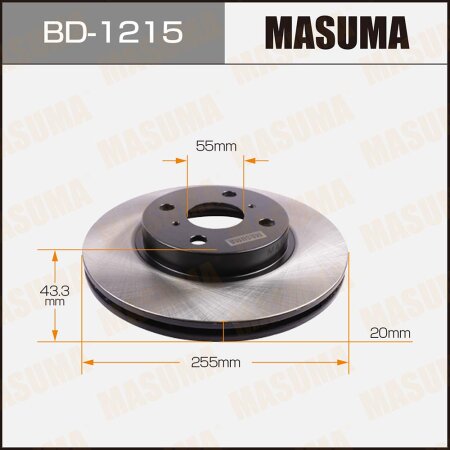 Диск тормозной Masuma, BD-1215