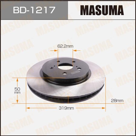 Диск тормозной Masuma, BD-1217