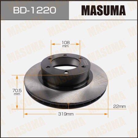 Диск тормозной Masuma, BD-1220