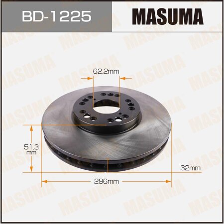 Диск тормозной Masuma, BD-1225