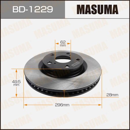 Диск тормозной Masuma, BD-1229