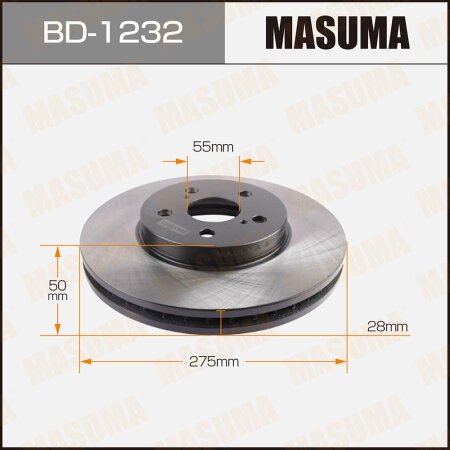 Диск тормозной Masuma, BD-1232