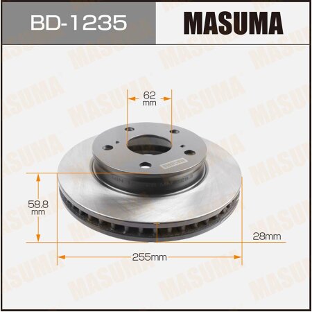 Диск тормозной Masuma, BD-1235