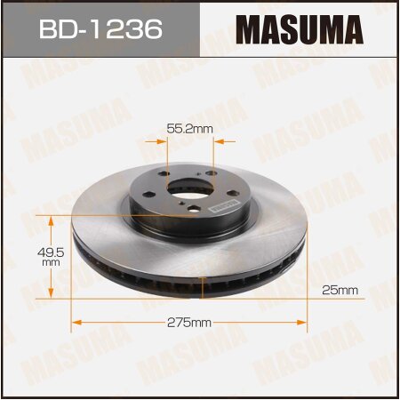 Диск тормозной Masuma, BD-1236