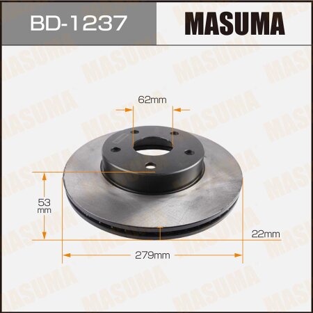 Диск тормозной Masuma, BD-1237