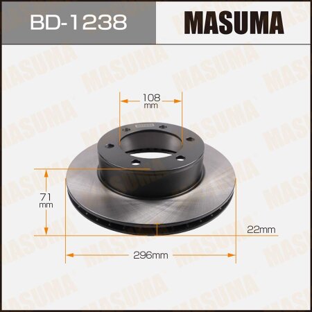 Диск тормозной Masuma, BD-1238