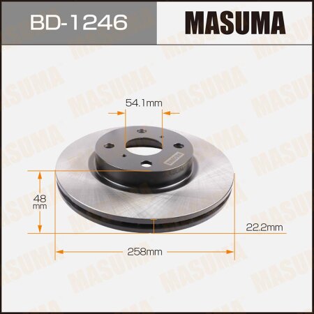 Диск тормозной Masuma, BD-1246
