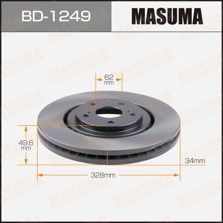 Диск тормозной Masuma, BD-1249