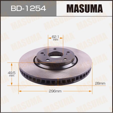 Диск тормозной Masuma, BD-1254