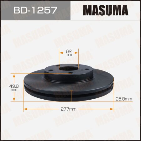 Диск тормозной Masuma, BD-1257