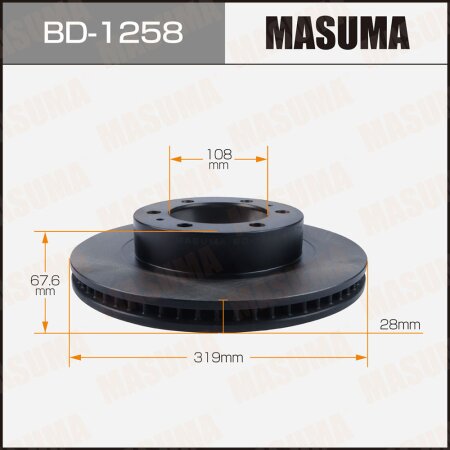 Диск тормозной Masuma, BD-1258