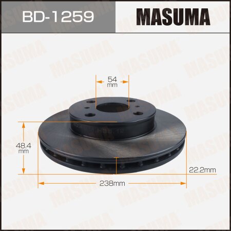 Диск тормозной Masuma, BD-1259